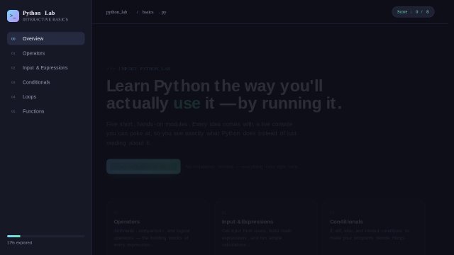 Python Lab: Operators, Conditionals, Loops & Functions