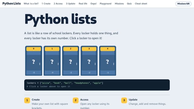 Python: Creating Lists, Accessing Items, and Updating Data