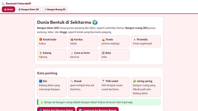Geometri Interaktif 2D dan 3D