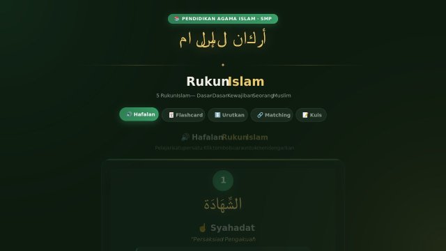 Rukun Islam — Media Pembelajaran Interaktif PAI