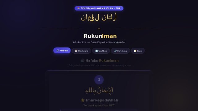 Rukun Iman — Media Pembelajaran Interaktif PAI
