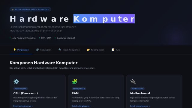 Hardware Komputer — Media Pembelajaran Interaktif Informatika