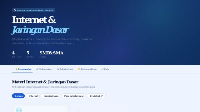 Internet & Jaringan Dasar — Media Pembelajaran Interaktif Informatika