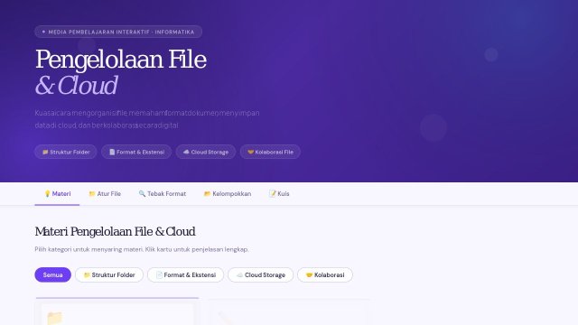 Pengelolaan File & Cloud — Media Pembelajaran Interaktif Informatika