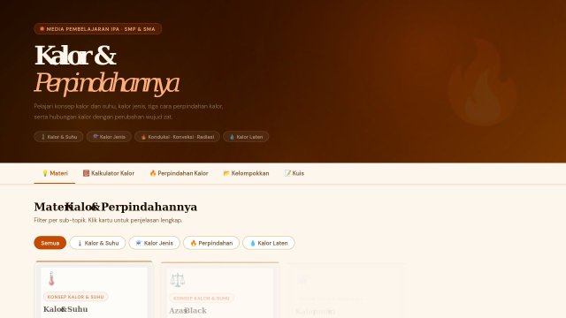 Kalor & Perpindahannya — Media Pembelajaran Interaktif IPA