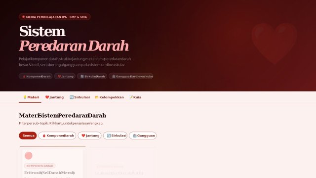 Sistem Peredaran Darah — Media Pembelajaran Interaktif IPA