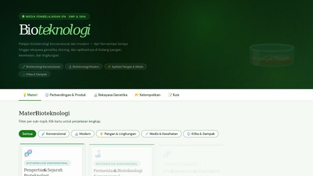 Bioteknologi — Media Pembelajaran Interaktif IPA