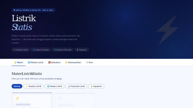 Listrik Statis — Media Pembelajaran Interaktif IPA