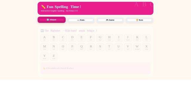 Pembelajaran Interaktif: Spelling (Ejaan Bahasa Inggris Dasar)