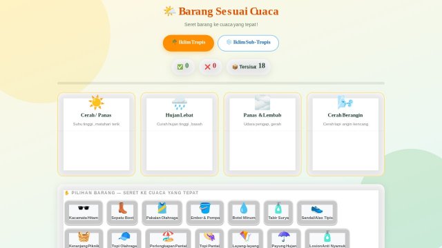 Barang Sesuai Cuaca