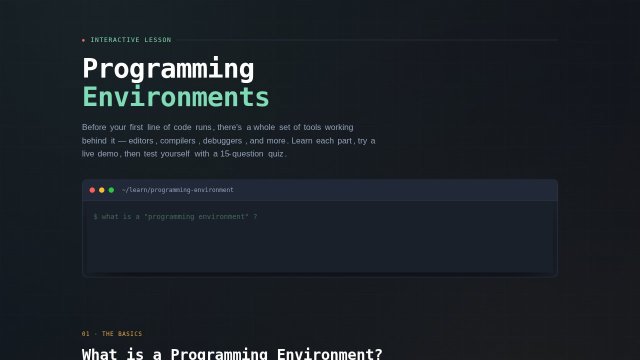 Programming Environments