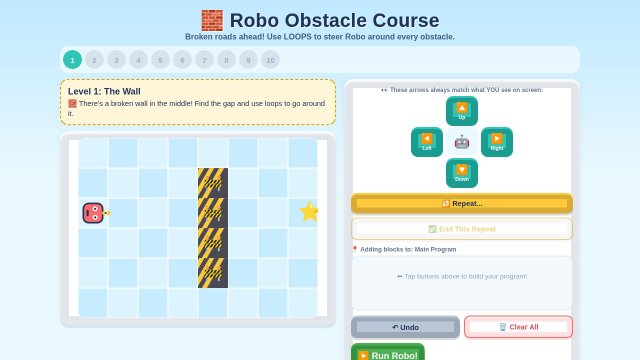 Loop Adventure - Interactive Learning with Progressive Challenges