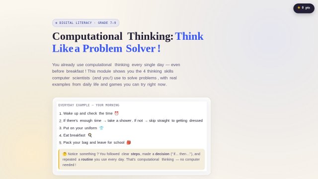 Computational Thinking: Think Like a Problem Solver!